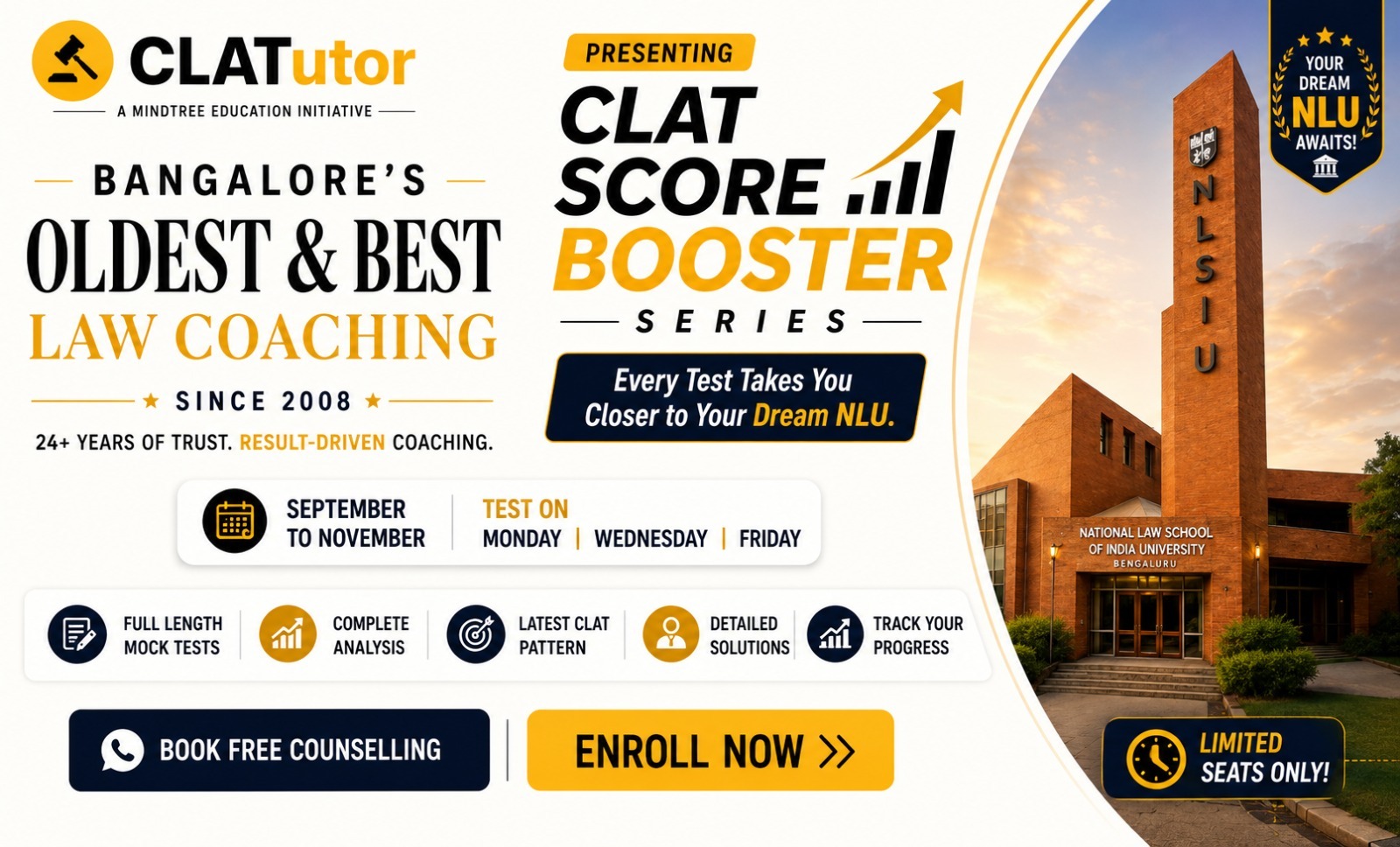 CLAT Score Booster Series. Click to enroll.